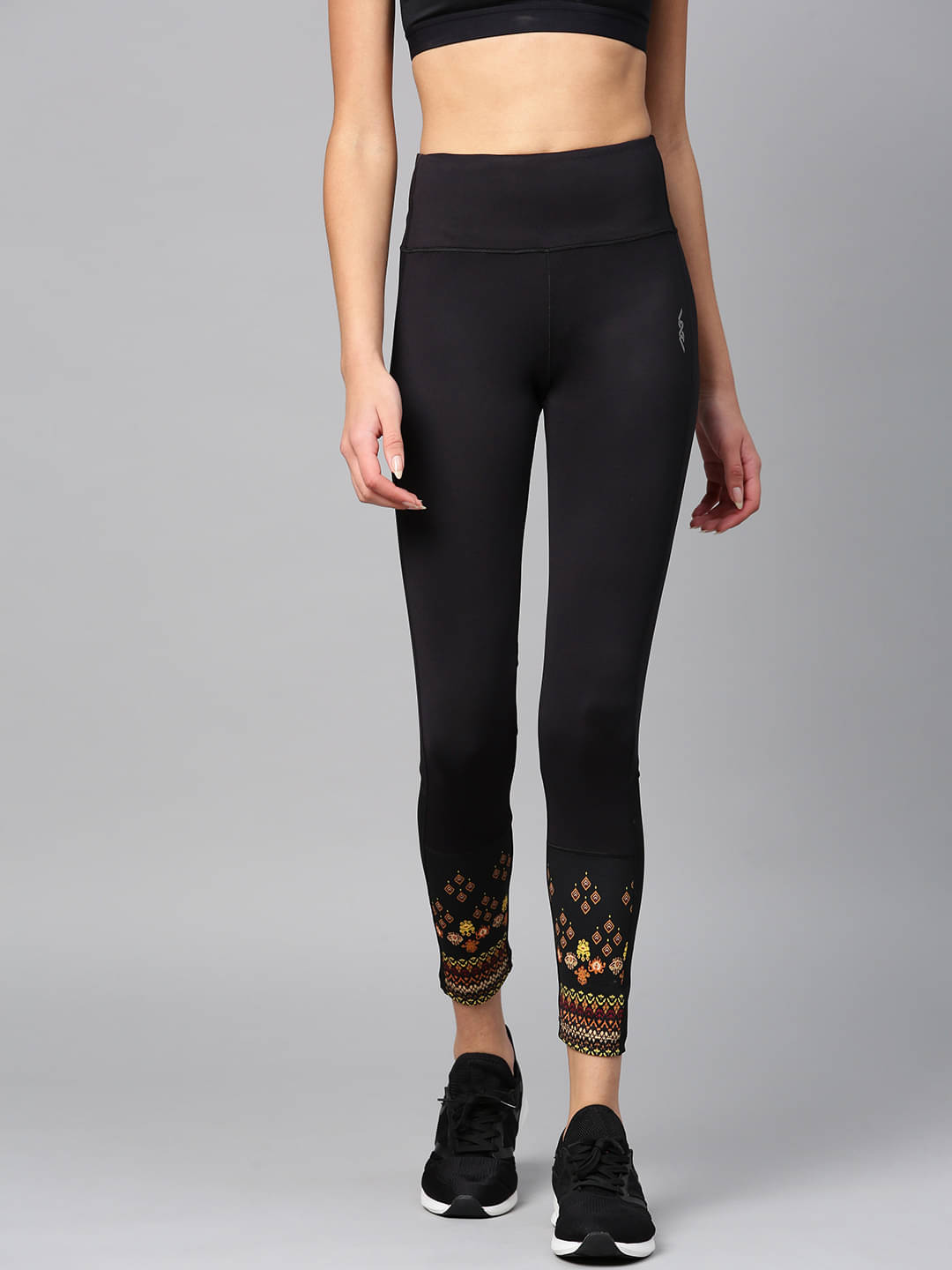     			Alcis Black Polyester Solid Tights - Single