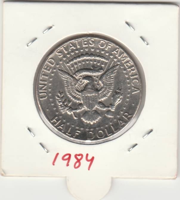 NUMISMATICALLY  RARE AND COLLECTIBLE  HALF DOLLAR BIG SIZE,UNITED STATE OF AMERICA -J.F.KENNEDY ,LIBERTY IN GOD WE  TRUST  YEAR-1984 HIGHLY COLLECTIBLE    DOLLAR IN  FINE CONDITION  C01N ,CHECK     			NUMISMATICALLY  RARE AND COLLECTIBLE  HALF DOLLAR BIG SIZE,UNITED STATE OF AMERICA -J.F.KENNEDY ,LIBERTY IN GOD WE  TRUST  YEAR-1984 HIGHLY COLLECTIBLE    DOLLAR IN  FINE CONDITION  C01N ,CHECK