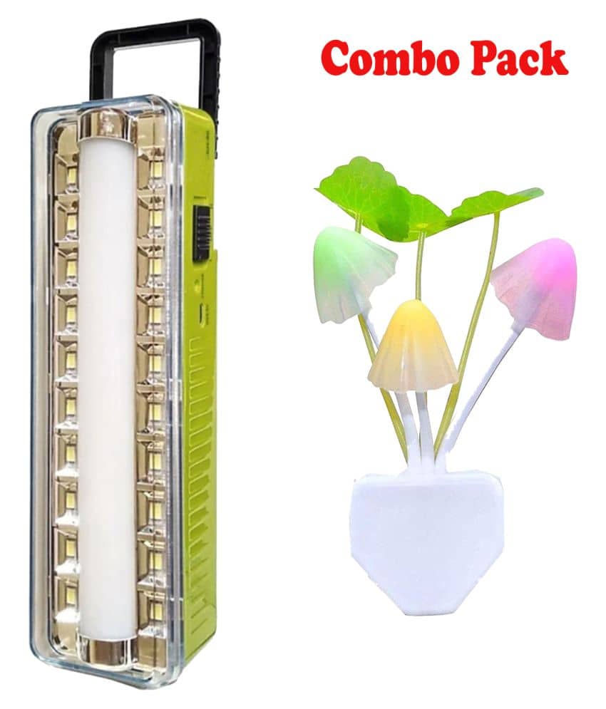 Stylopunk 10W Emergency Light ST38 Free Night lamp Multi - Pack of 2
