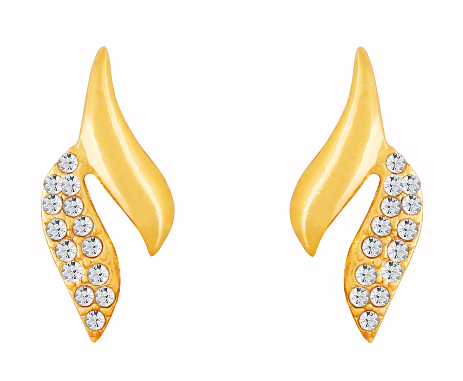 Golden Grace Fashion Jewellery Leaf Style Gold Plated Beautiful Earrings  Women And Girls - Earrings | Buy online on ZillyBuy