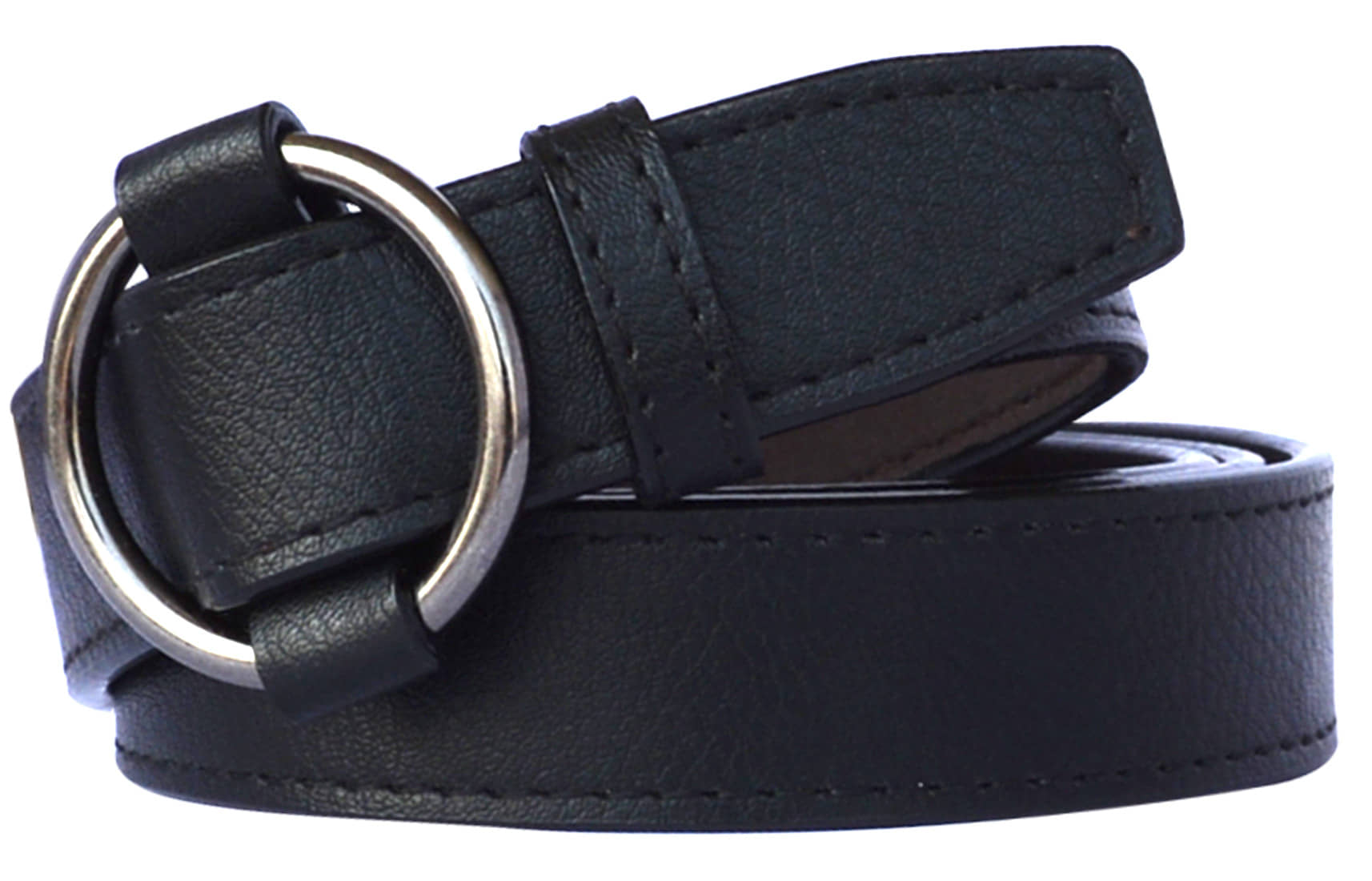 Loopa Black PU Casual Belt