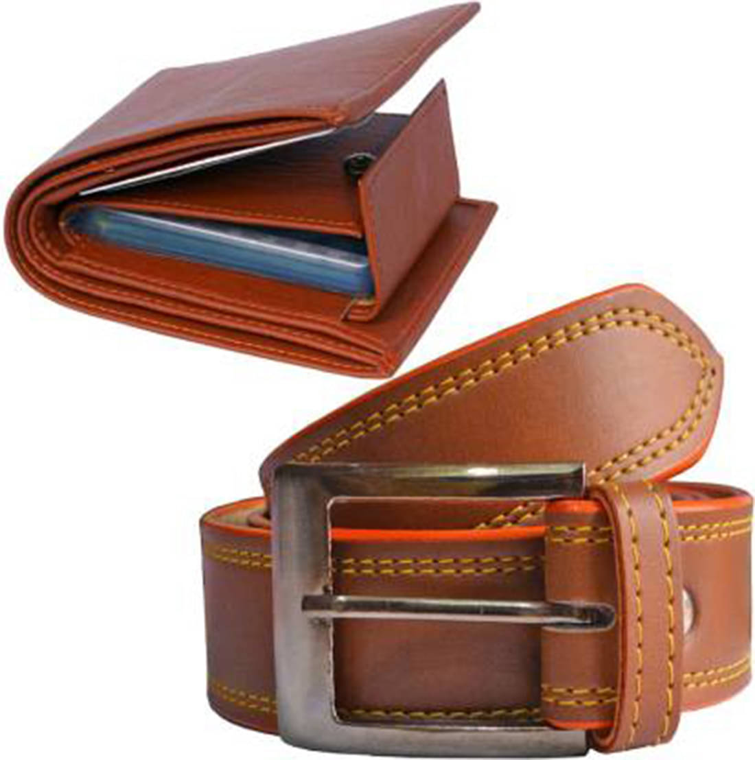     			Loopa Tan PU Casual Belt