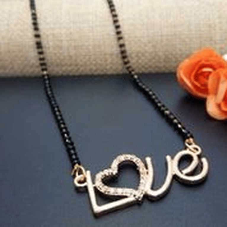 Sunhari Jewels Brass Love Mangalsutra for women.