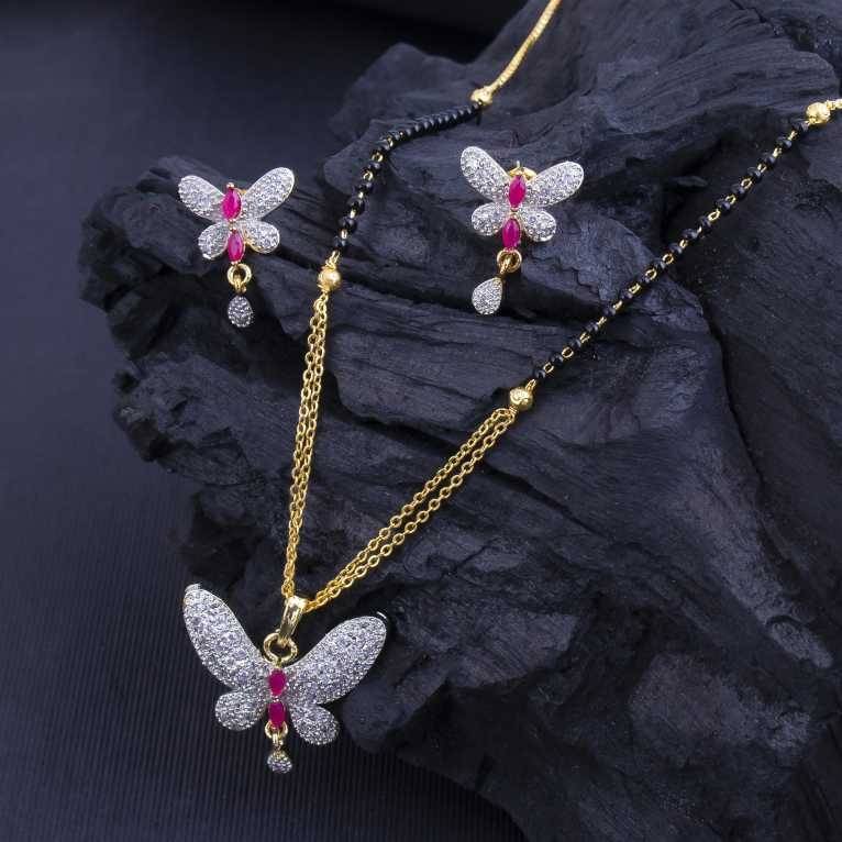 Sunhari Jewels Womens Pride AD Mangalsutra set for Womens     			Sunhari Jewels Womens Pride AD Mangalsutra set for Womens