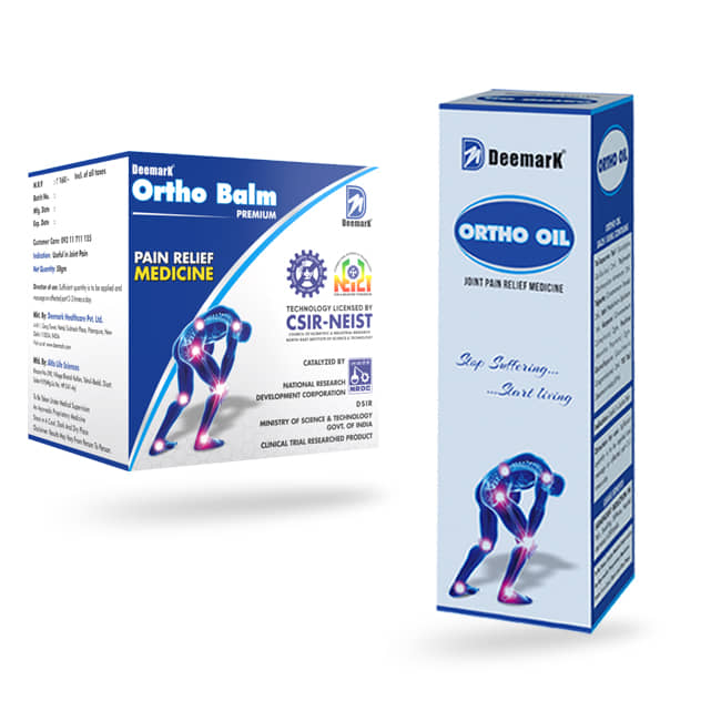 Deemark Ortho Pain Relief Oil & Tablet for Joint & Muscles Pain Ortho Balm 50 grm + Ortho Oil 100 ml Pain Releif Balm & Oil Pack Of 1