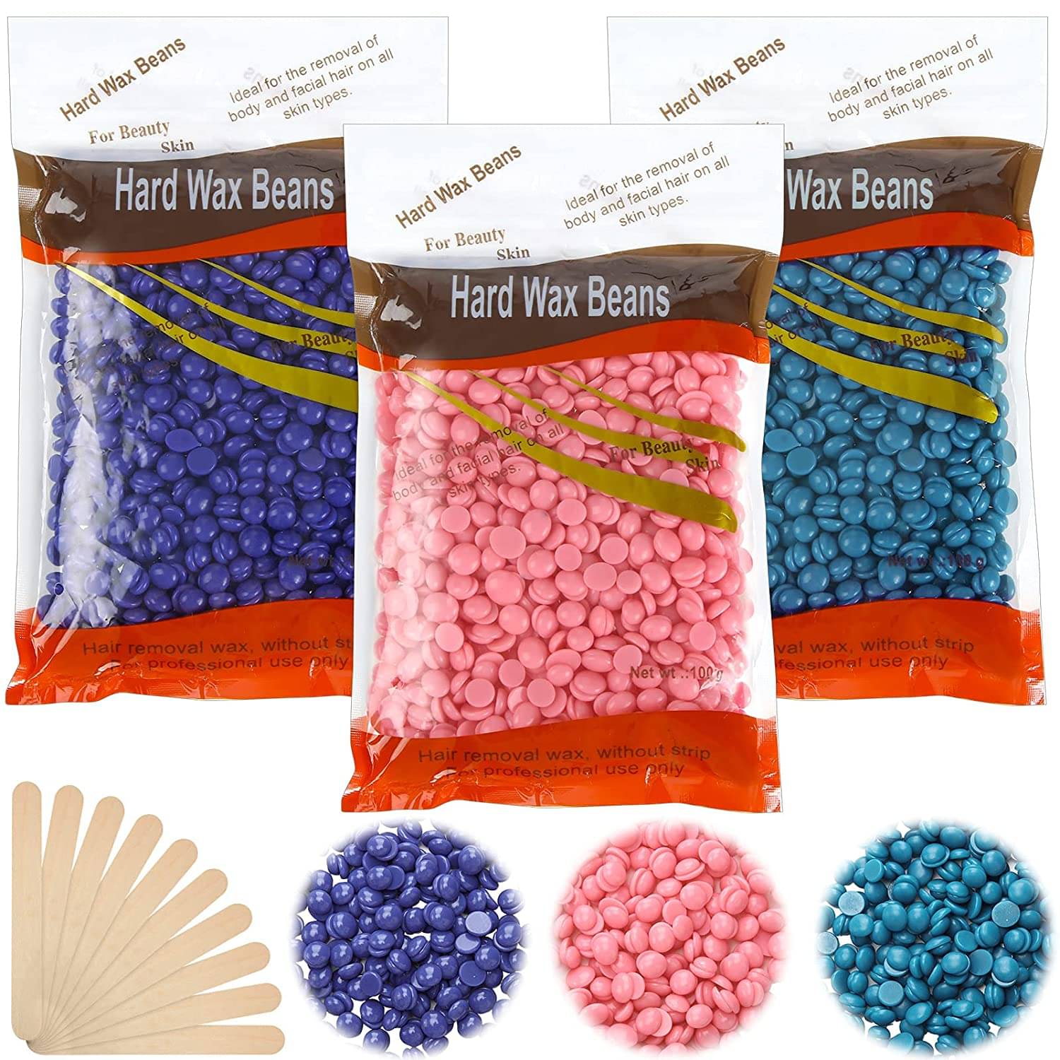     			BK10 IMPORT & EXPORT Hard Wax Beans for Women Hair Removal Hot Wax 300 g
