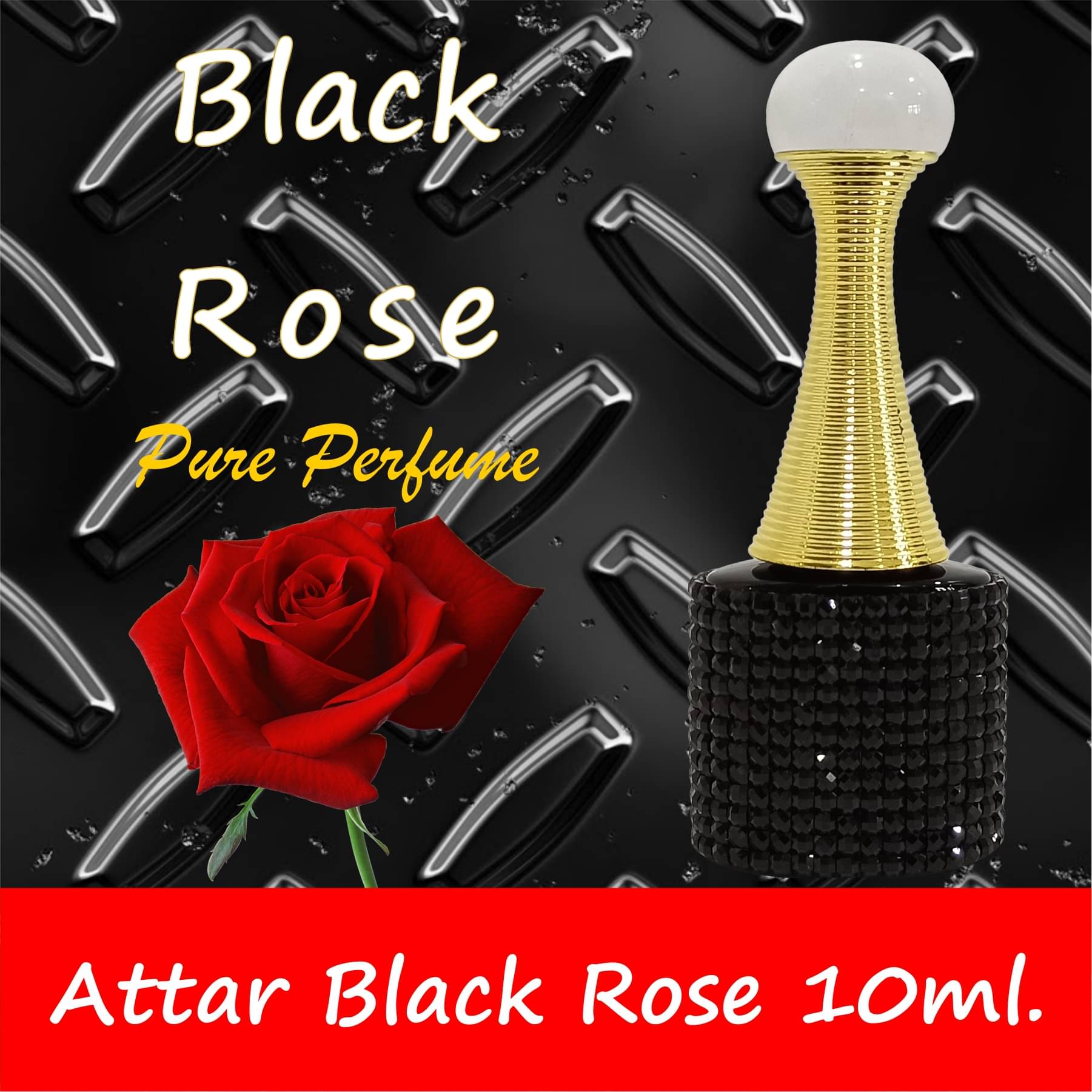     			INDRA SUGANDH BHANDAR - Black Rose Pure & Natural Kala Gulab Long Lasting Fragrance Attar For Men & Women 10ml Pack Of 1