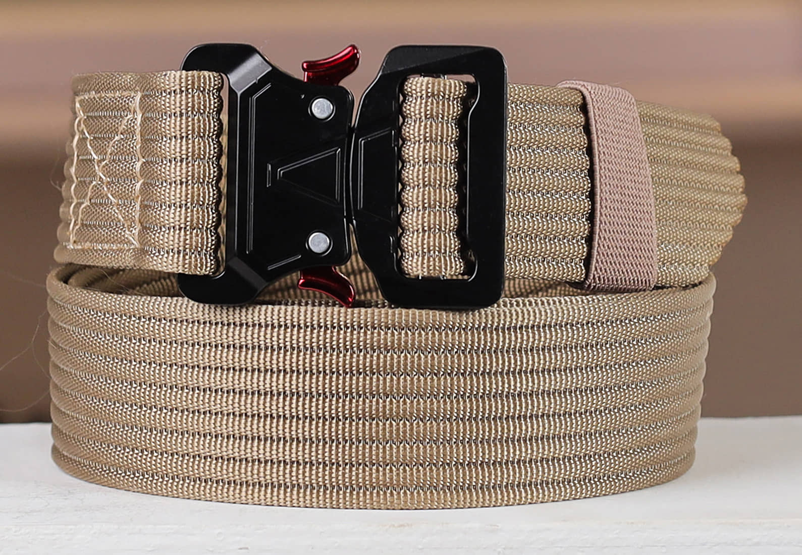 Loopa Beige Nylon Casual Belt