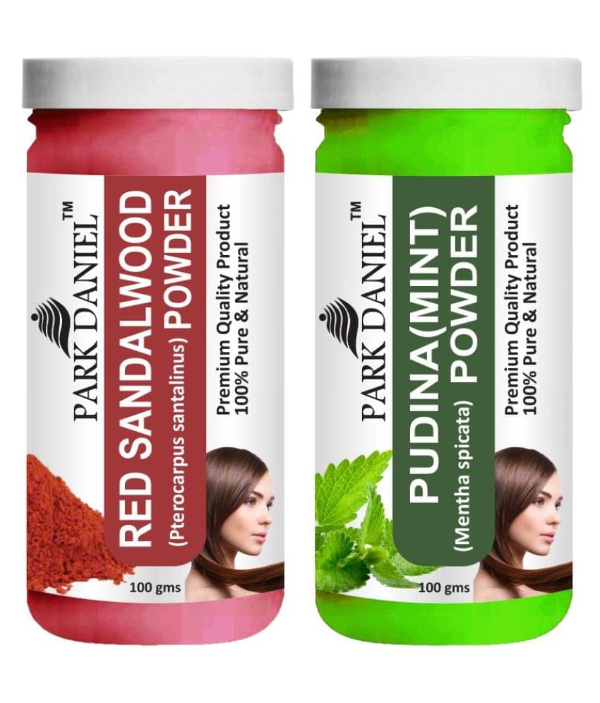     			Park Daniel  Red Sandalwood &    Pudina(Mint)Powder  Hair Mask 200 g Pack of 2