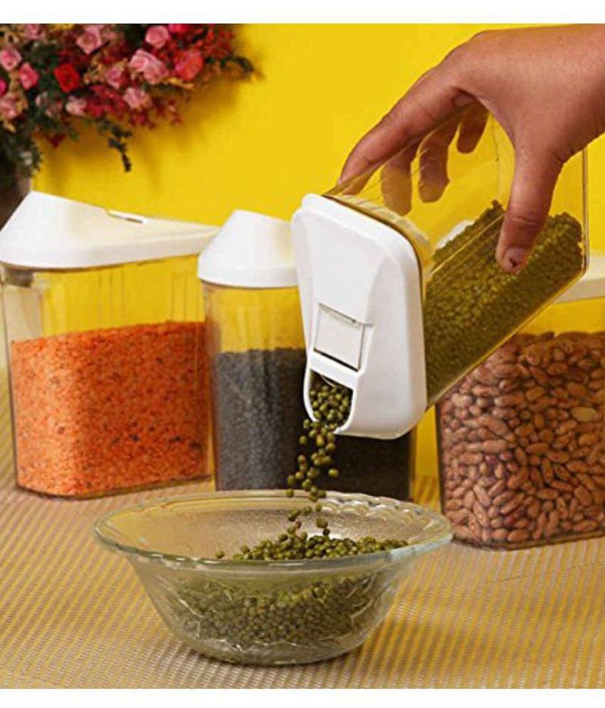 Analog Kitchenware Dal, Pasta, Grocery Plastic Food Container Set of 3 750 mL Analog Kitchenware Dal, Pasta, Grocery Plastic Food Container Set of 3 750 mL