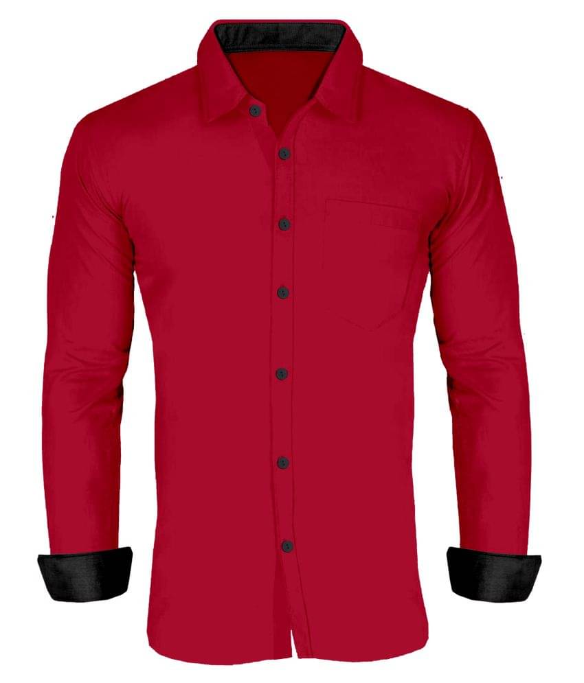     			MBF66 Cotton Blend Slim Fit Full Sleeves Regular Collar Navy Shirt for Men