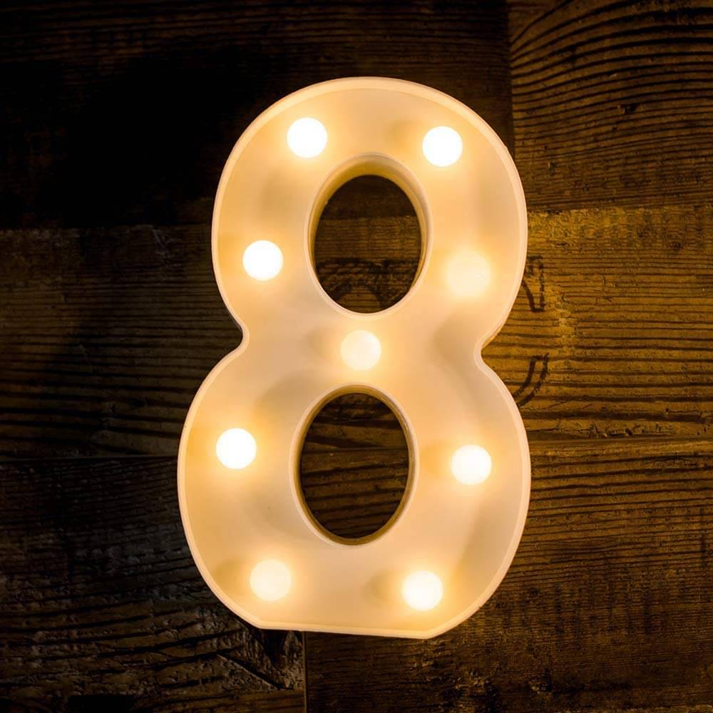    			MIRADH LED Marquee Letter Light,(Number-8) LED Strips