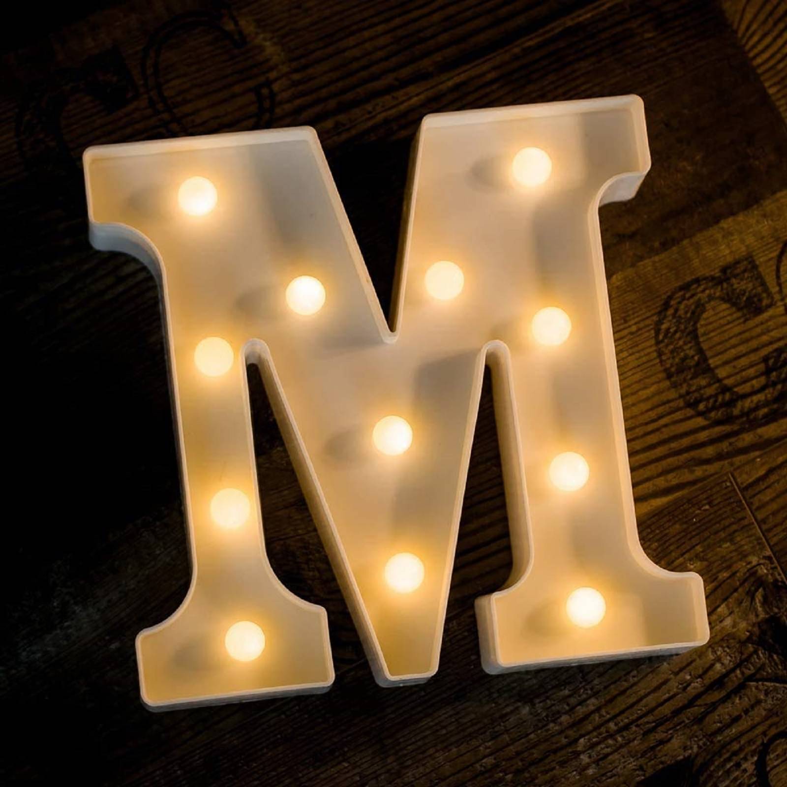     			MIRADH LED Marquee Lights, Sign Letter-M , LED Strips Yellow