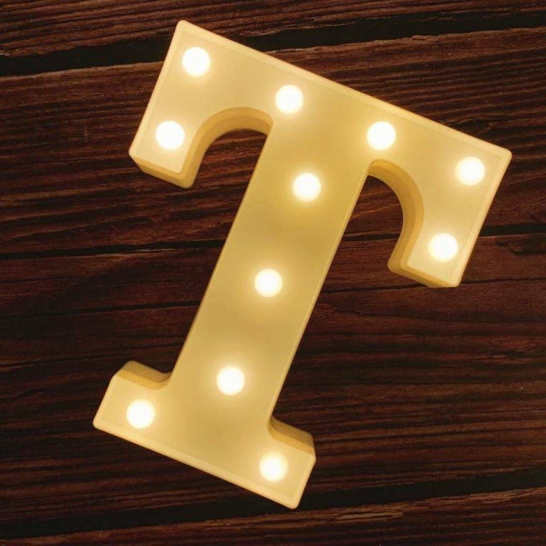     			MIRADH Led Marquee Letter Light(Letter-T) LED Strips