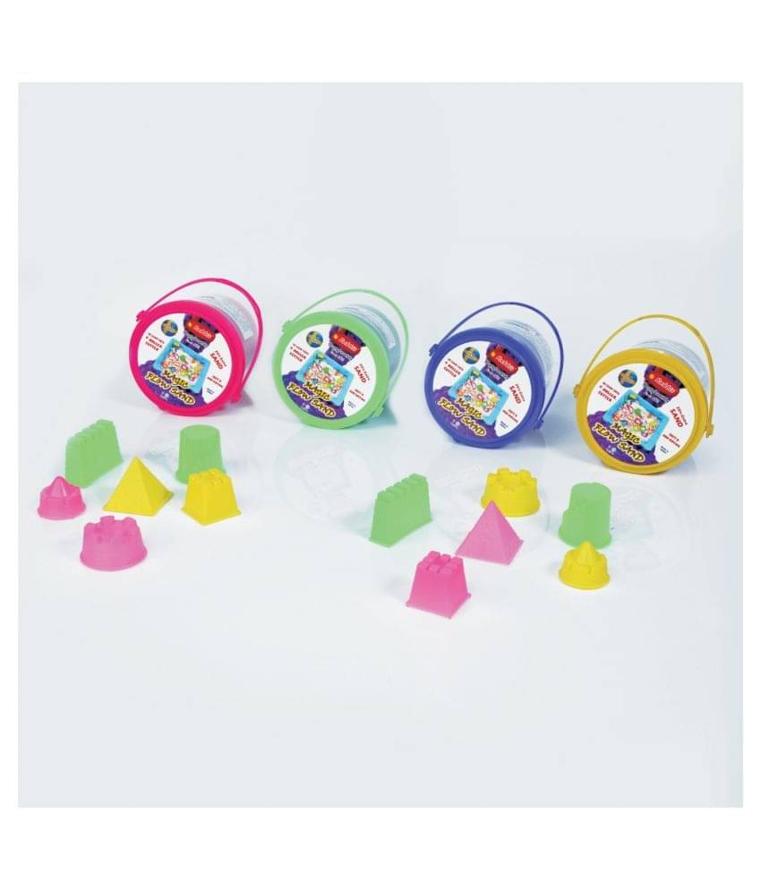     			RABBIT'S 4 Magic Flow Play Sand buckets+2 Castle Sand TOYS+ SAND TOYS |Kinetic Play Sand for kids|Outdoor Play Sand for Kids|Child Safe|Hobby kits for kids|Indoor Play Sand for Kids|Play Sand for kids with Sand toys|DIY Kits|Creative kits for kids|Age 3+