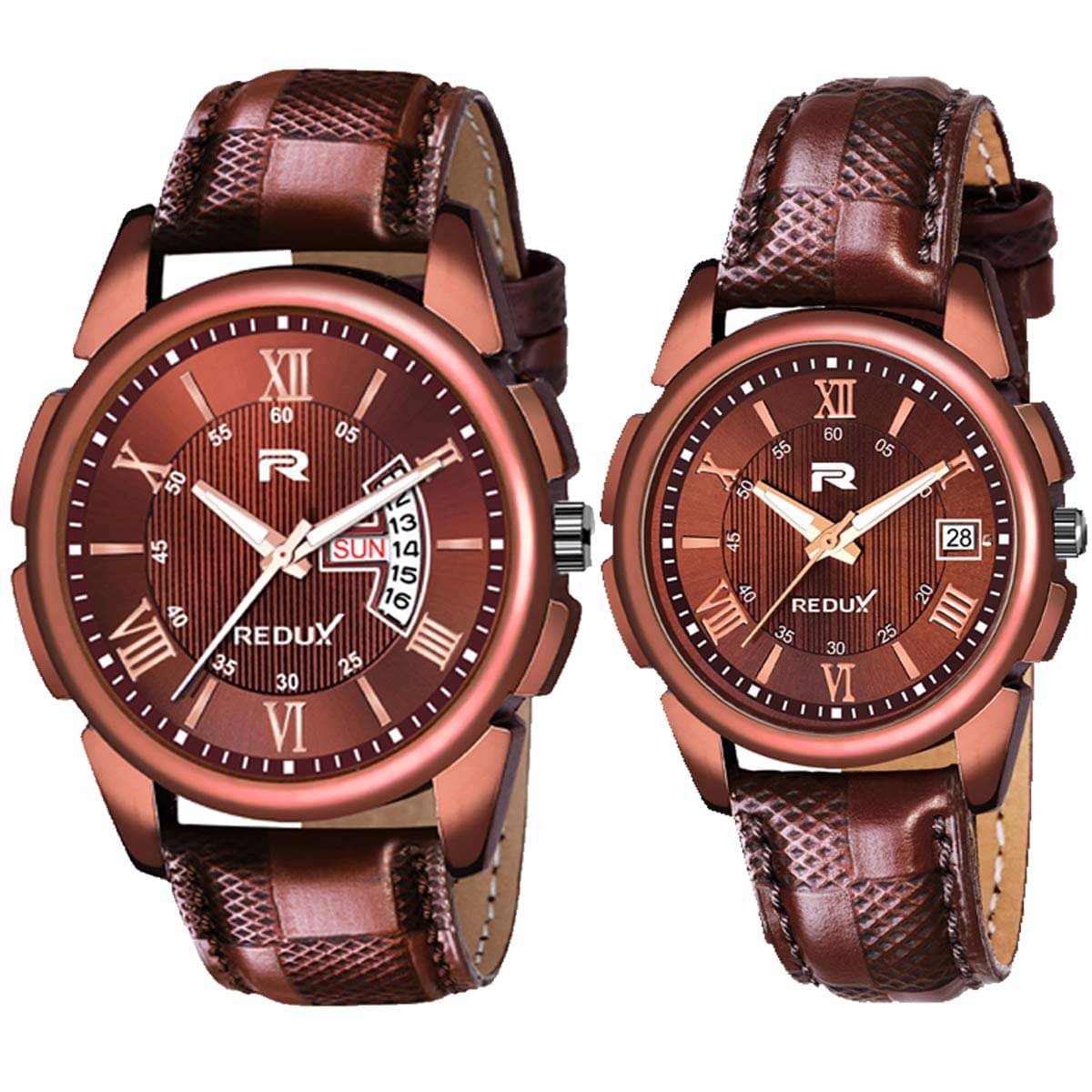     			Redux RWS0402S Analogue Brown Dial Men's & Girl's Couple Watch