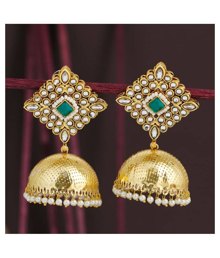     			Sukkhi Amazing Kundan Gold Plated Pearl Jhumki Earring for Women