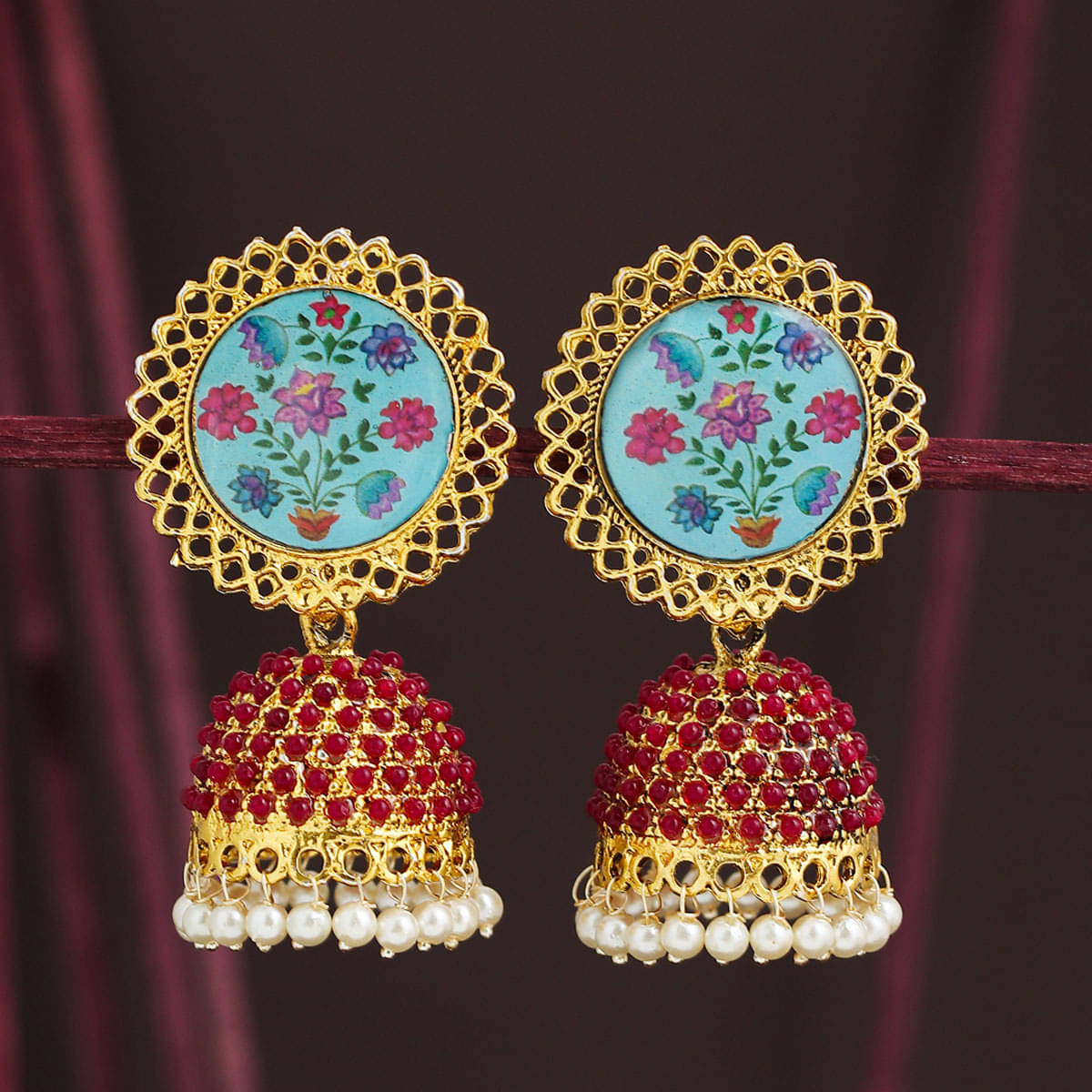     			Sukkhi Dazzling Gold Plated Pearl Jhumki Earring for Women