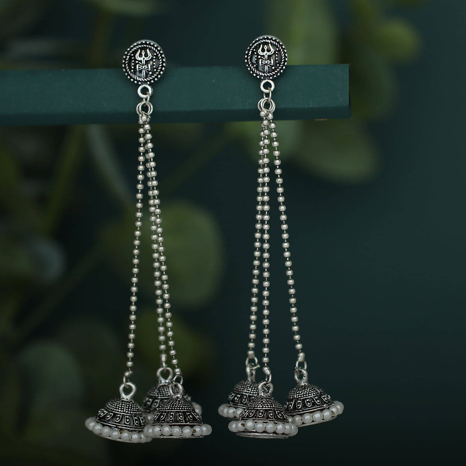     			Sukkhi Ethnic Oxidised Pearl Jhumki Earring For Women