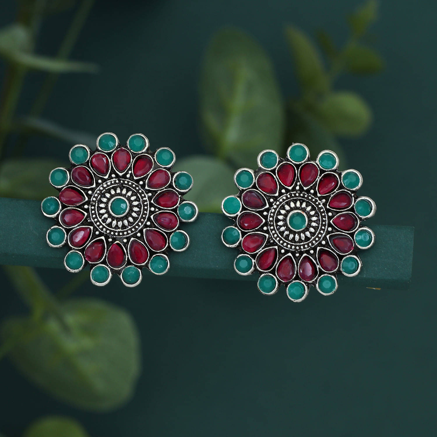     			Sukkhi Exclusive Oxidised Stud Earring for Women