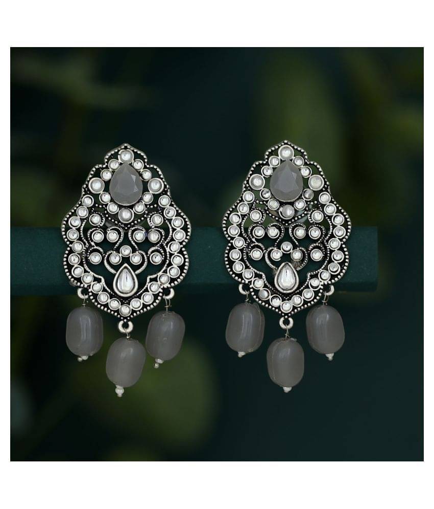     			Sukkhi Glimmery Rhodium Plated Dangle Earring For Women