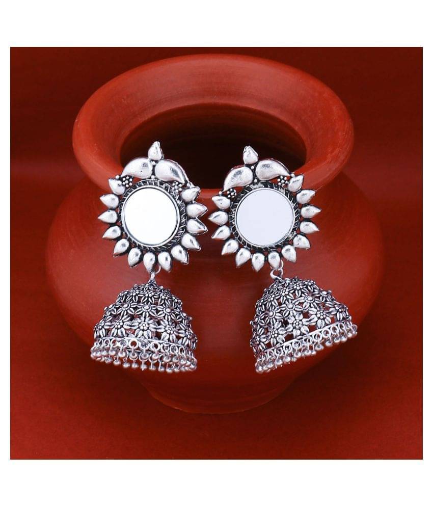     			Sukkhi Tibale Oxidised Jhumki Earring for Women