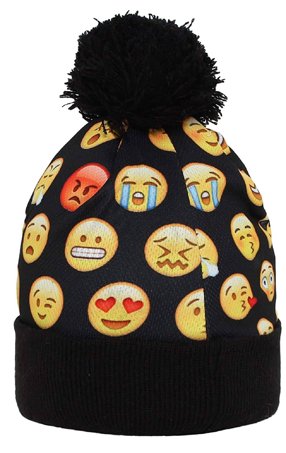 Zacharias Boy'S Kids Emojis Printed Woolen Winter Cap     			Zacharias Boy'S Kids Emojis Printed Woolen Winter Cap