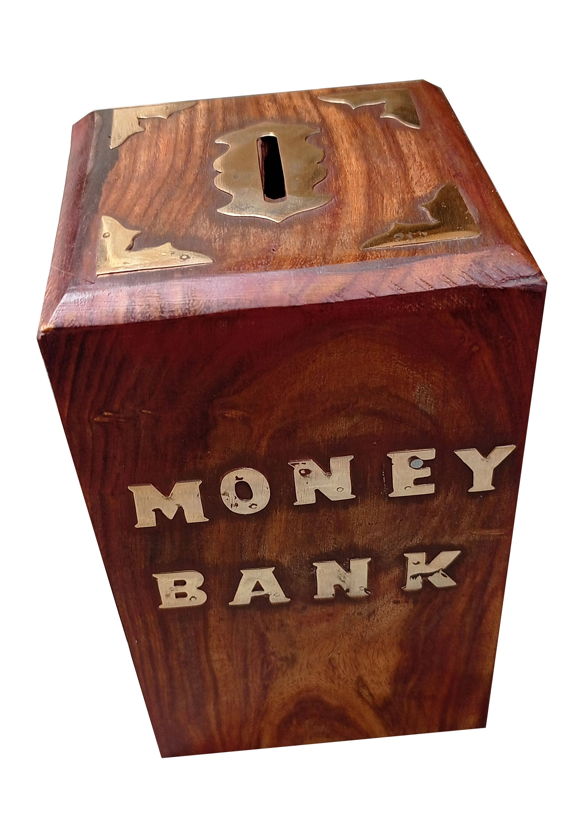     			SWH - Wood Brown Piggy Bank ( Pack of 1 )