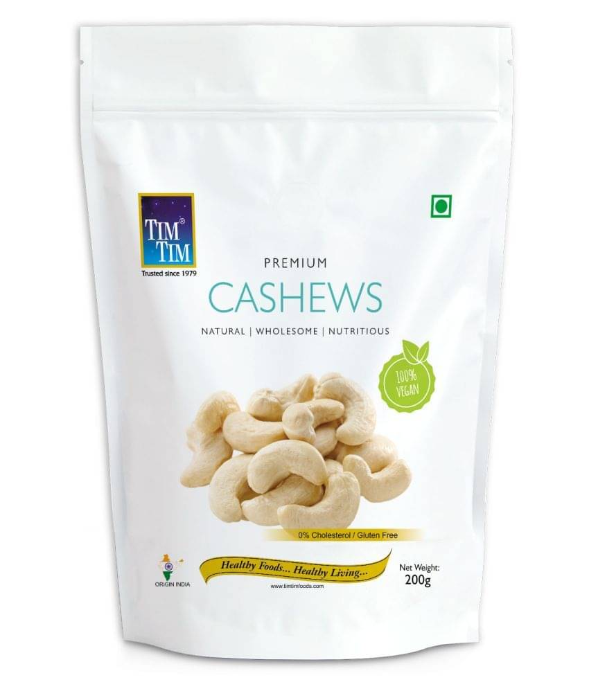 Tim Tim Natural Premium Whole Cashews Nuts, 200g Tim Tim Natural Premium Whole Cashews Nuts, 200g