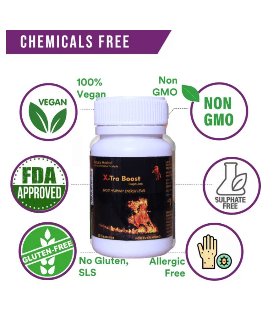 Xtra Maxx Energy Boost ,120 capsules, Pack of 2 Bottles 500 mg Xtra Maxx Energy Boost ,120 capsules, Pack of 2 Bottles 500 mg