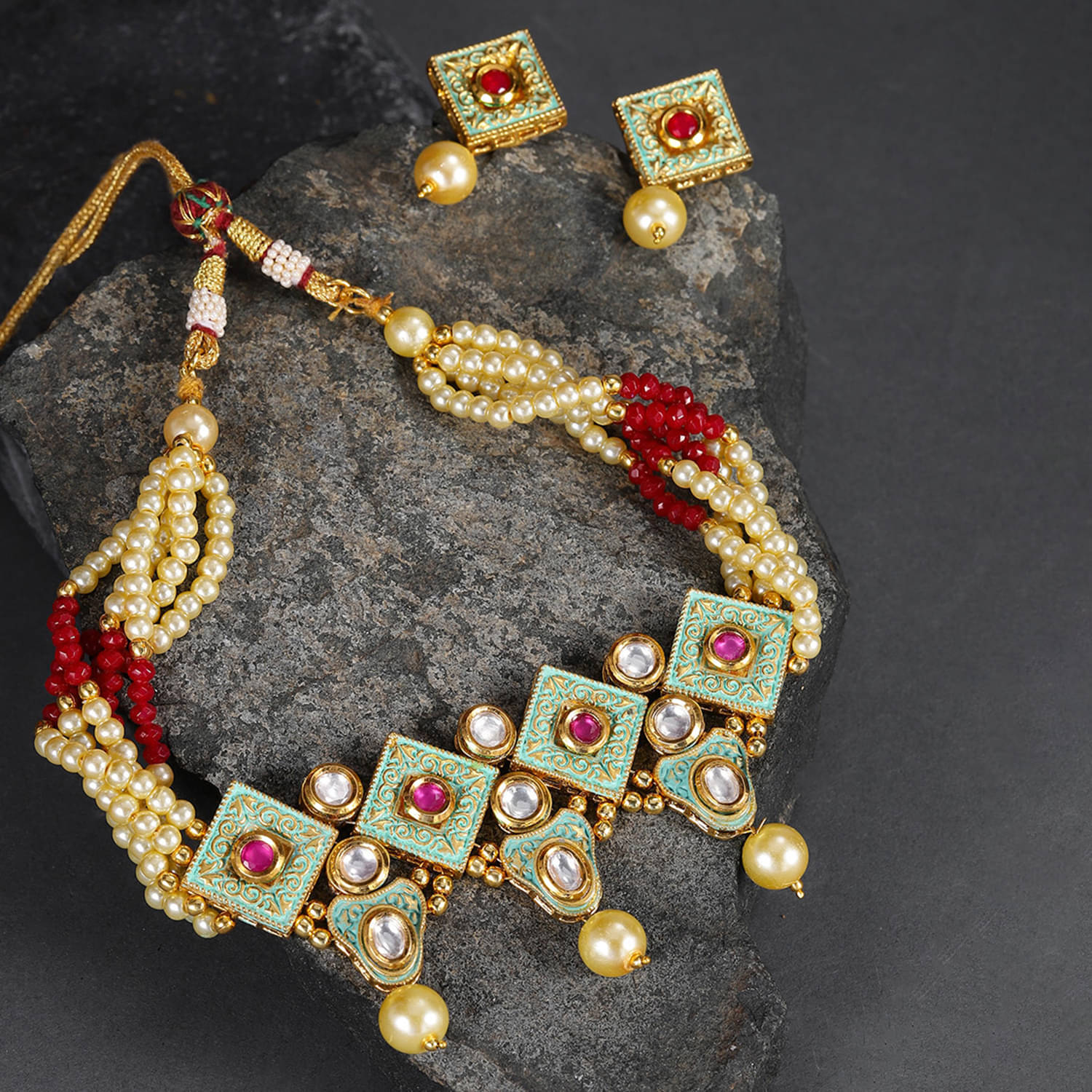     			Sukkhi Alloy Multi Color Traditional Necklaces Set Choker