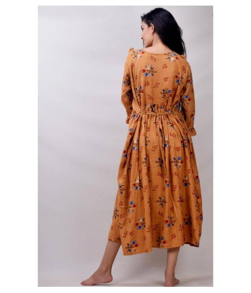 CLYMAA Cotton Nighty & Night Gowns - Beige CLYMAA Cotton Nighty & Night Gowns - Beige