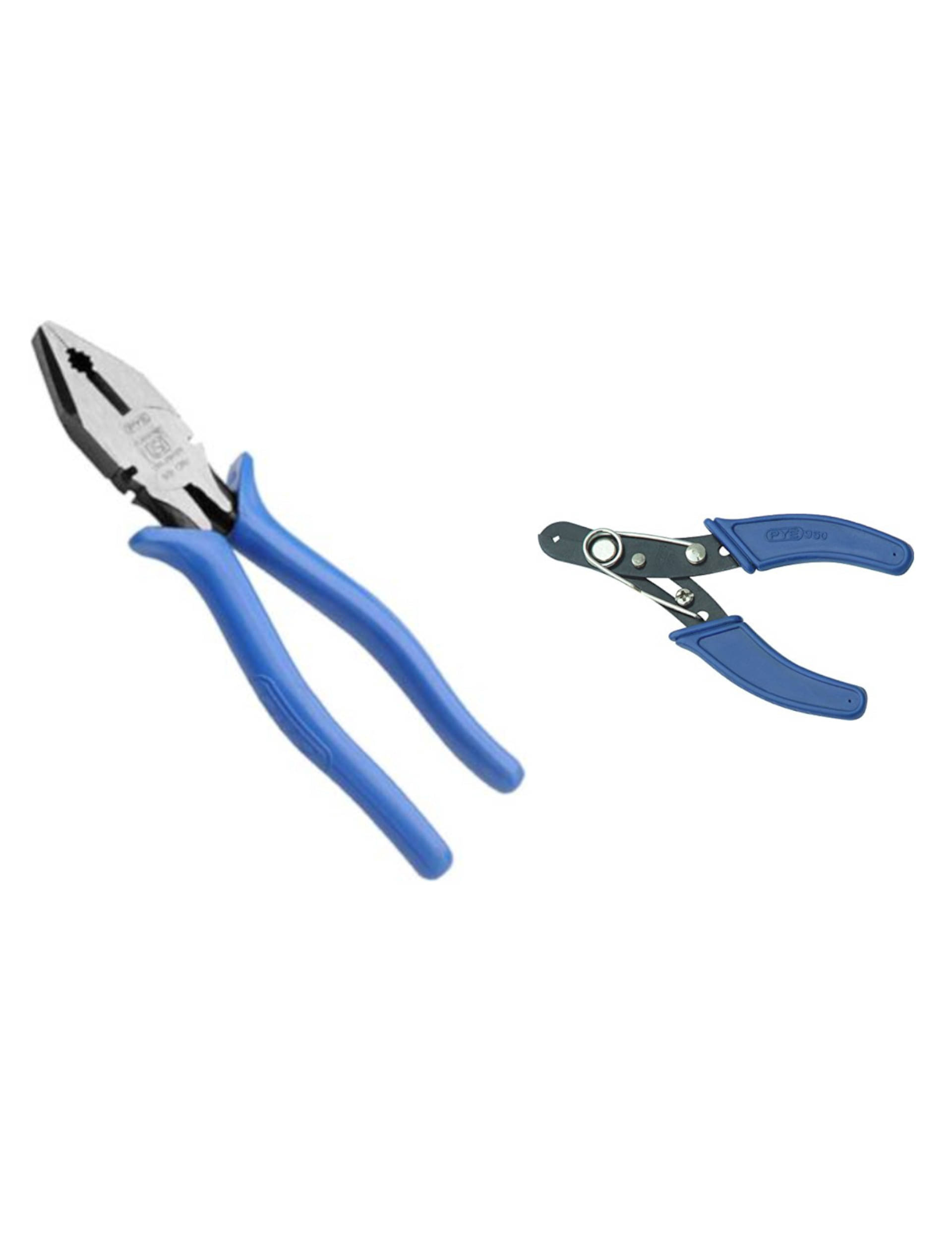     			PYE Set of 2 Hand Tool Combo Wire Stripper & Cutter (950)/Plier 205mm 