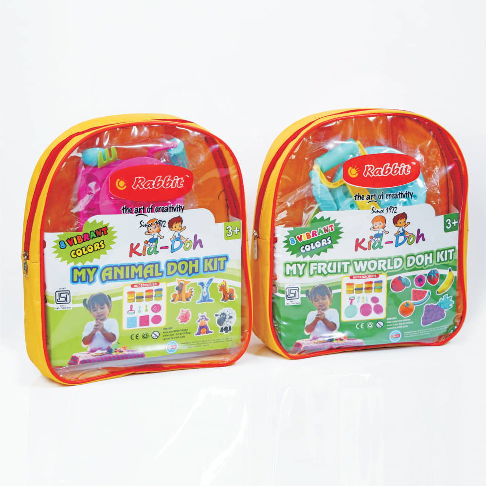     			RABBIT My ANIMAL + My FRUIT WORLD Dough Kit Combo Pack of 2 With Moulds For Shapes |Big Dough Kit for kids |Make Your Candy Shop with the help of Factory Dough Set|Play & Learn with Dough|Play Dough Clay set|Play Dough kit for kids with shapes|Age 3+|