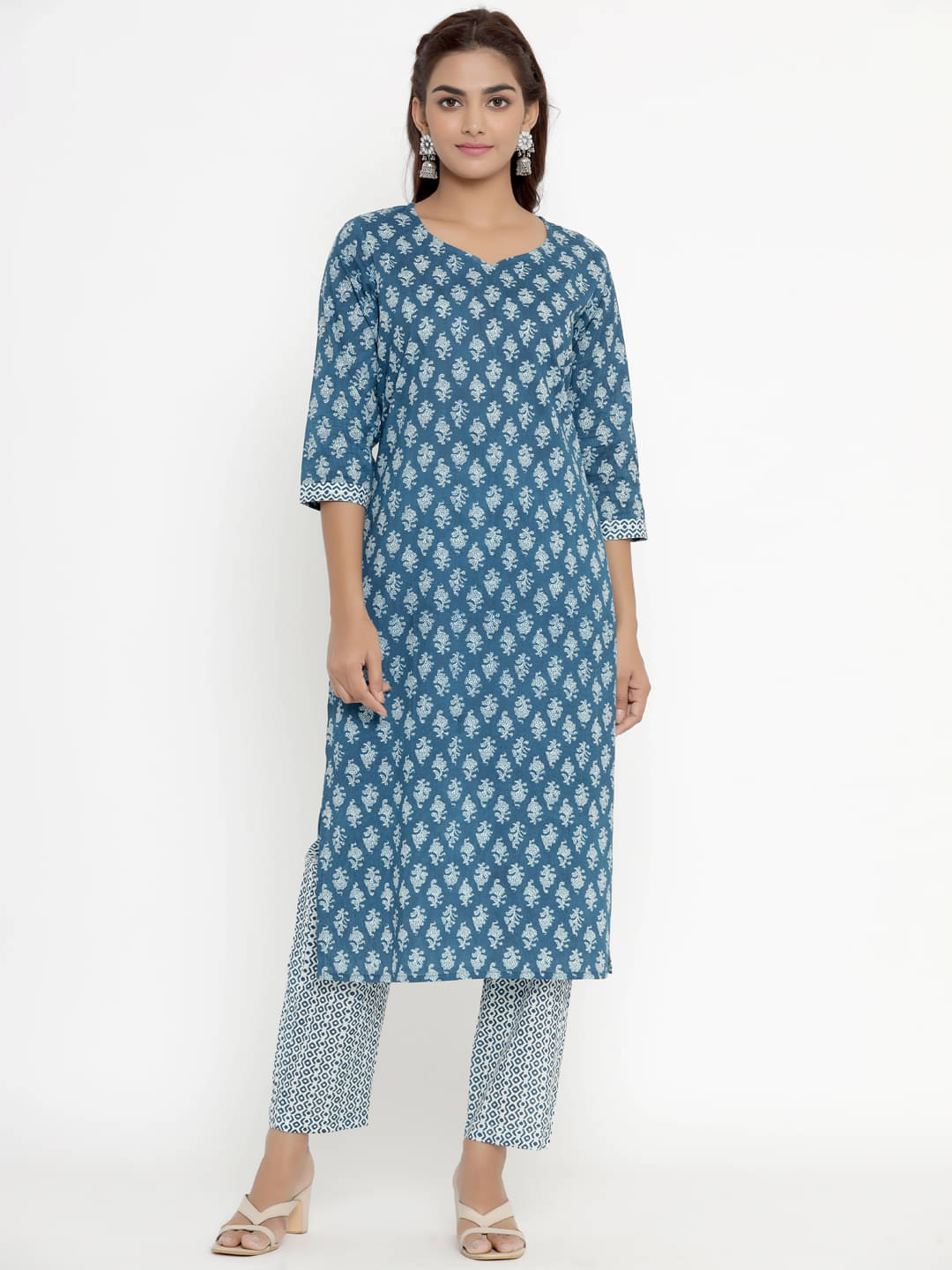 miravan Cotton Kurti With Palazzo - Stitched Suit miravan Cotton Kurti With Palazzo - Stitched Suit