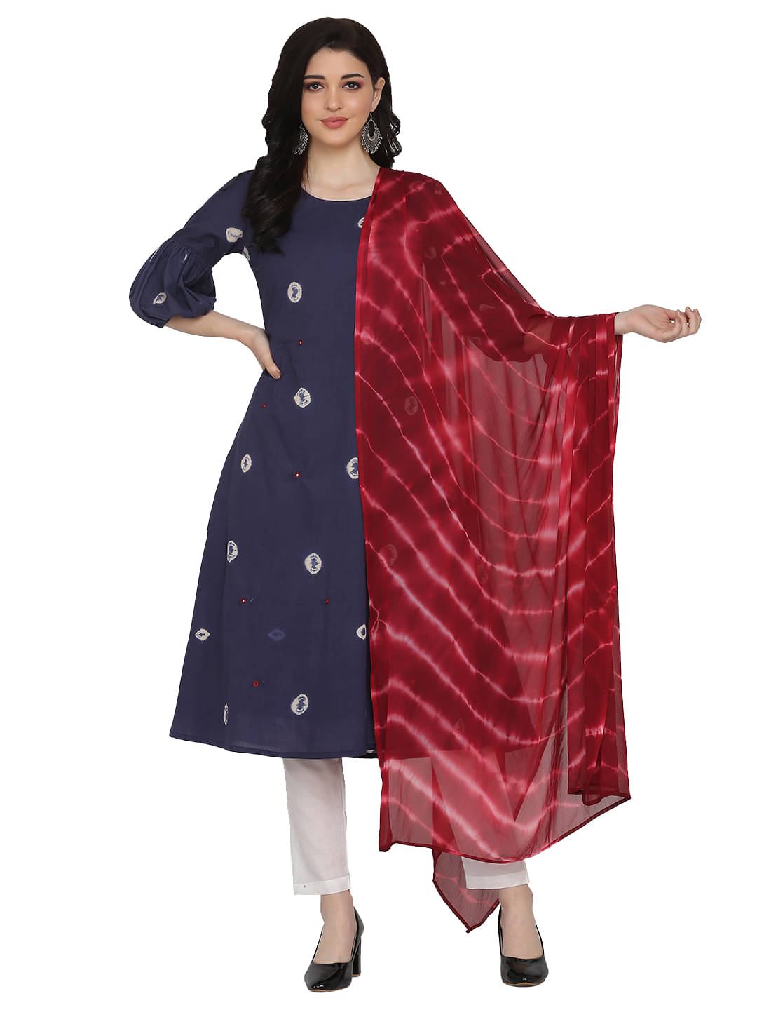     			Aarrah Multicoloured Cotton A-line Kurti -