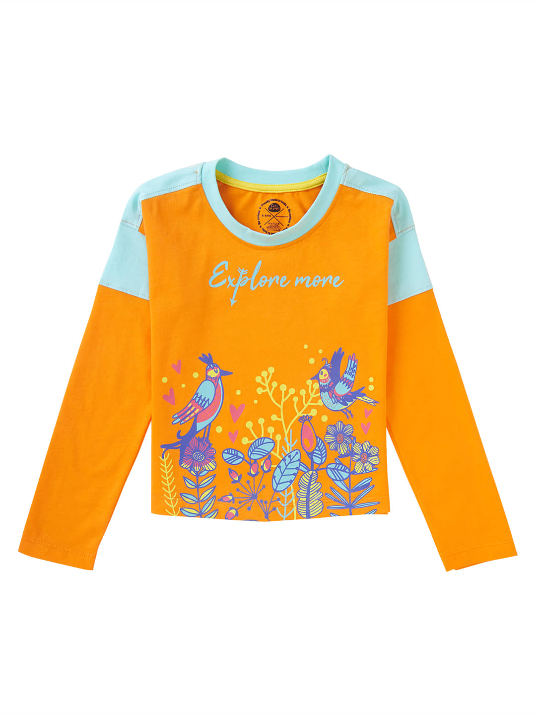 Cub Mcpaws Pack of 1 Girls Cotton T-Shirts ( Orange )