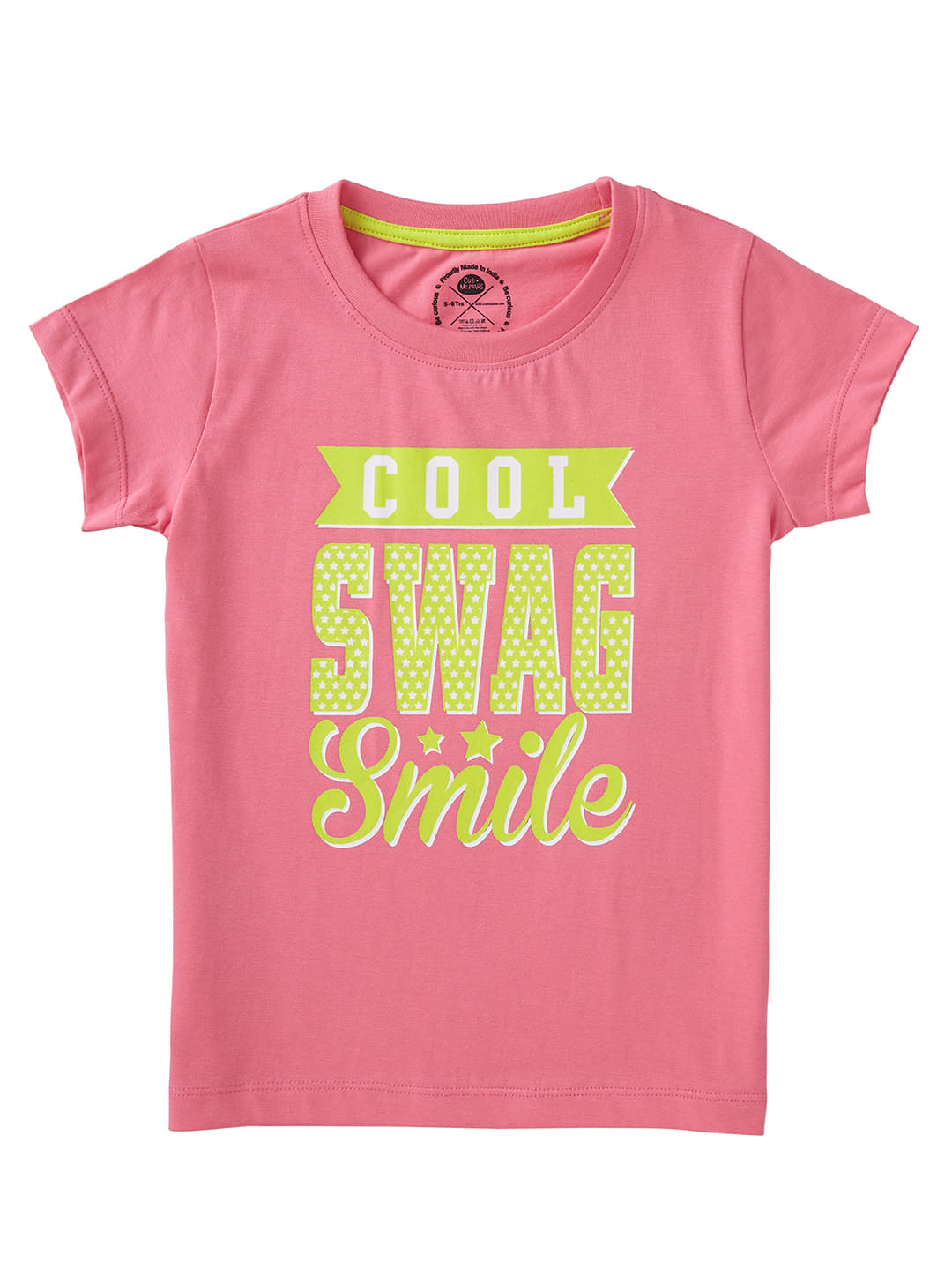     			Cub Mcpaws Pack of 1 Girls Cotton T-Shirts ( Pink )