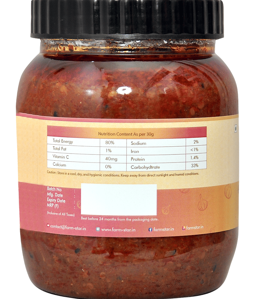 Farm Star Chilli Garlic (Indian Style) Chutney 500 g