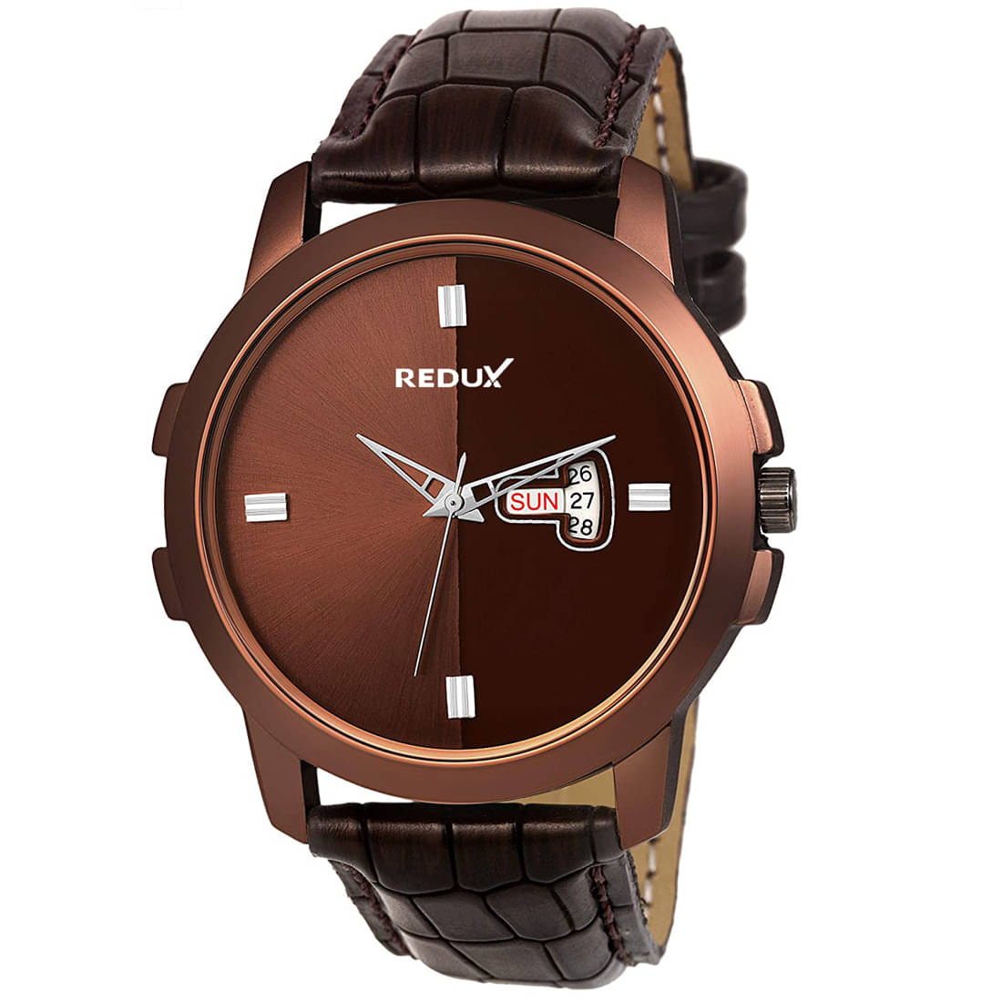     			Redux - Brown Leather Analog Men's Watch