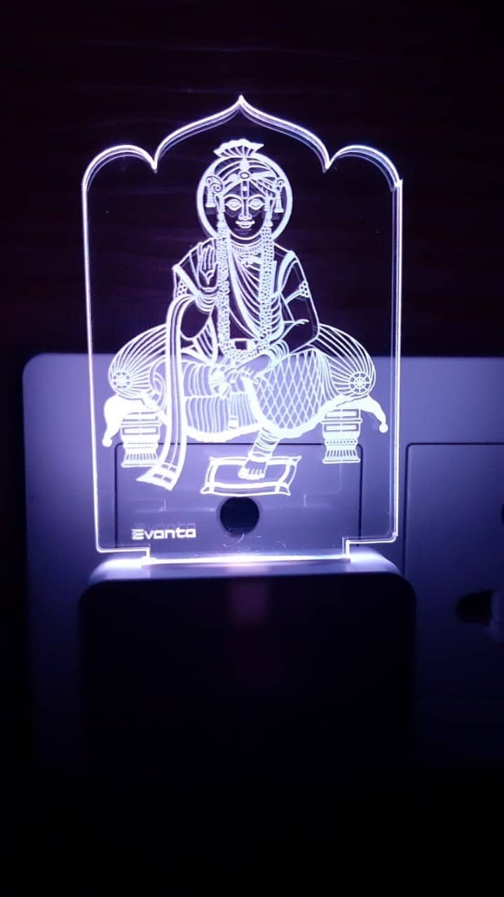 SUPER AJANTA E002 GHANSYAM MAHARAJ SWAMINARAYAN BHAGVAN Night Lamp Multi - Pack of 1 - Electricals | Buy online on ZillyBuy