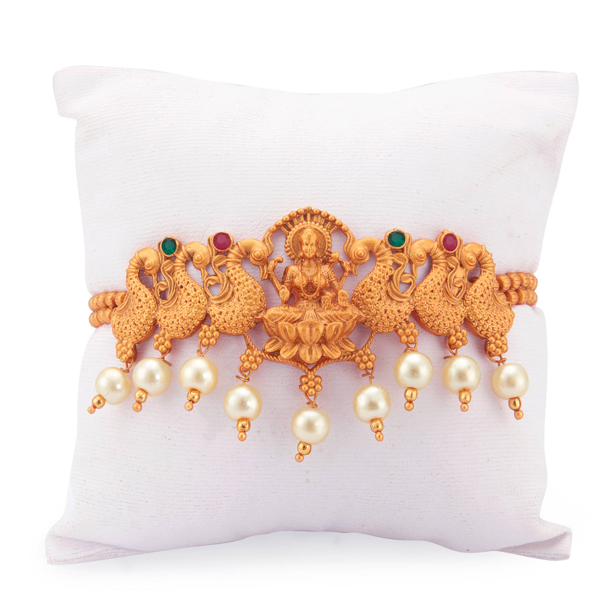     			Sukkhi Gorgeous Pearl Gold Plated Goddess Laxmi Bajuband for Women