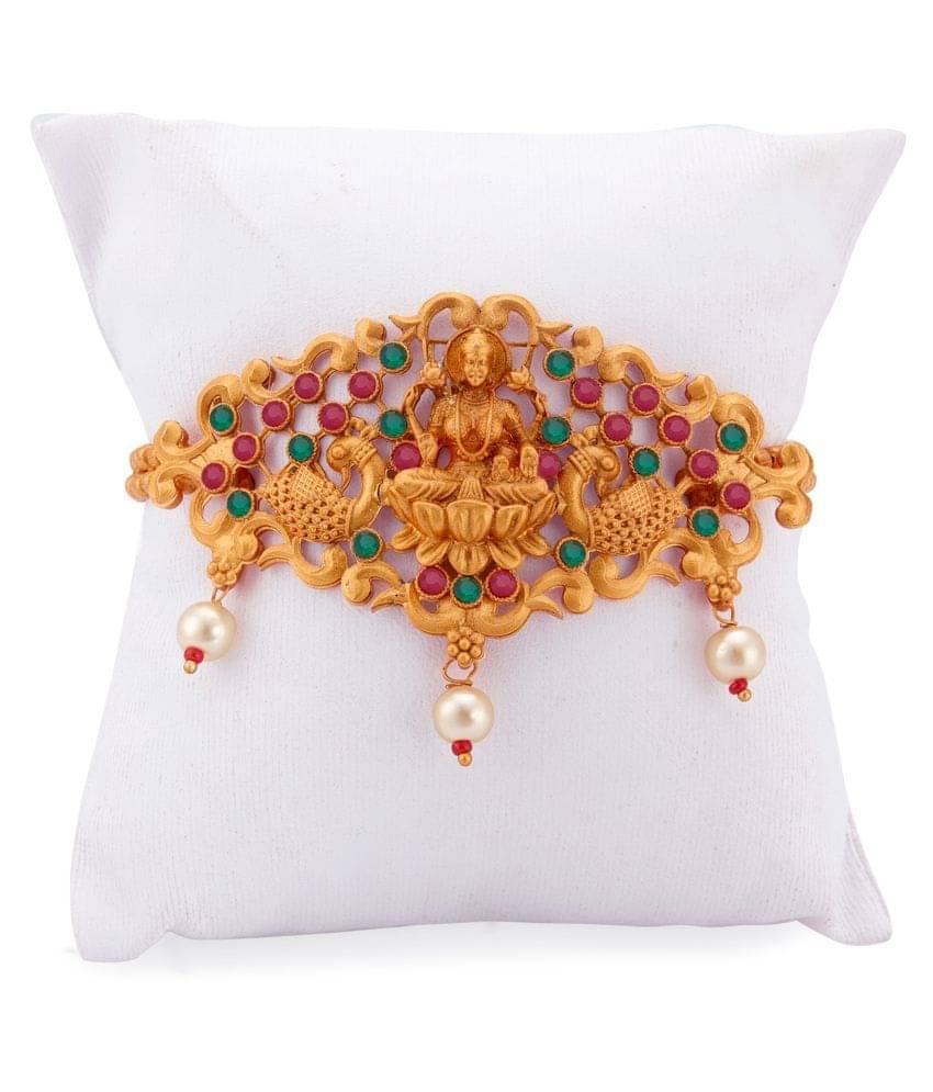 Sukkhi Sensational Pearl Gold Plated Goddess Laxmi Bajuband for Women     			Sukkhi Sensational Pearl Gold Plated Goddess Laxmi Bajuband for Women