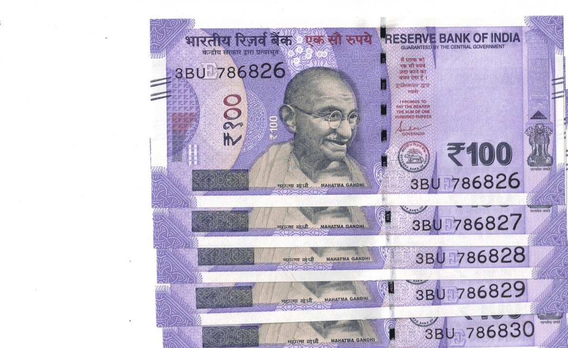     			5 PCS 100 RS GEM UNC 2020 STARTING HOLY NO 786 S NO 786826 TO 786830 RARE