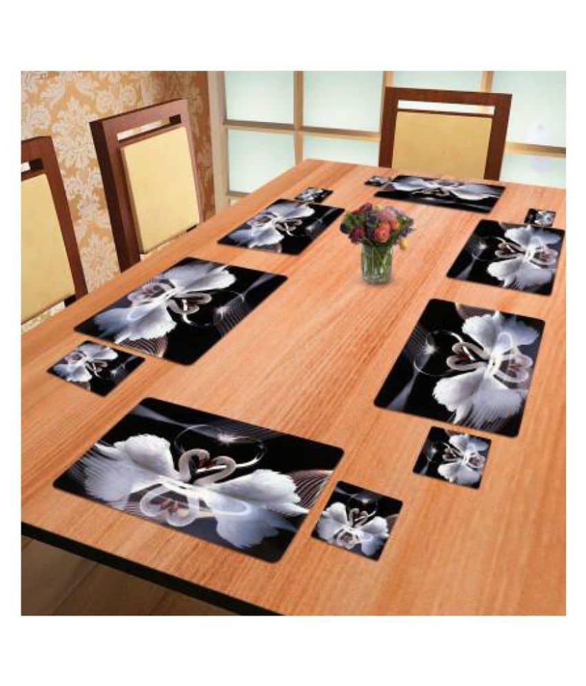 CreadCraft Set of 6 PVC Table Mats & Coasters