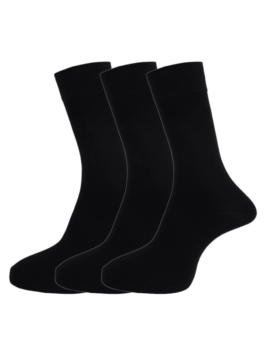     			Dollar - Cotton Men's Solid Black Full Length Socks ( Pack of 3 )