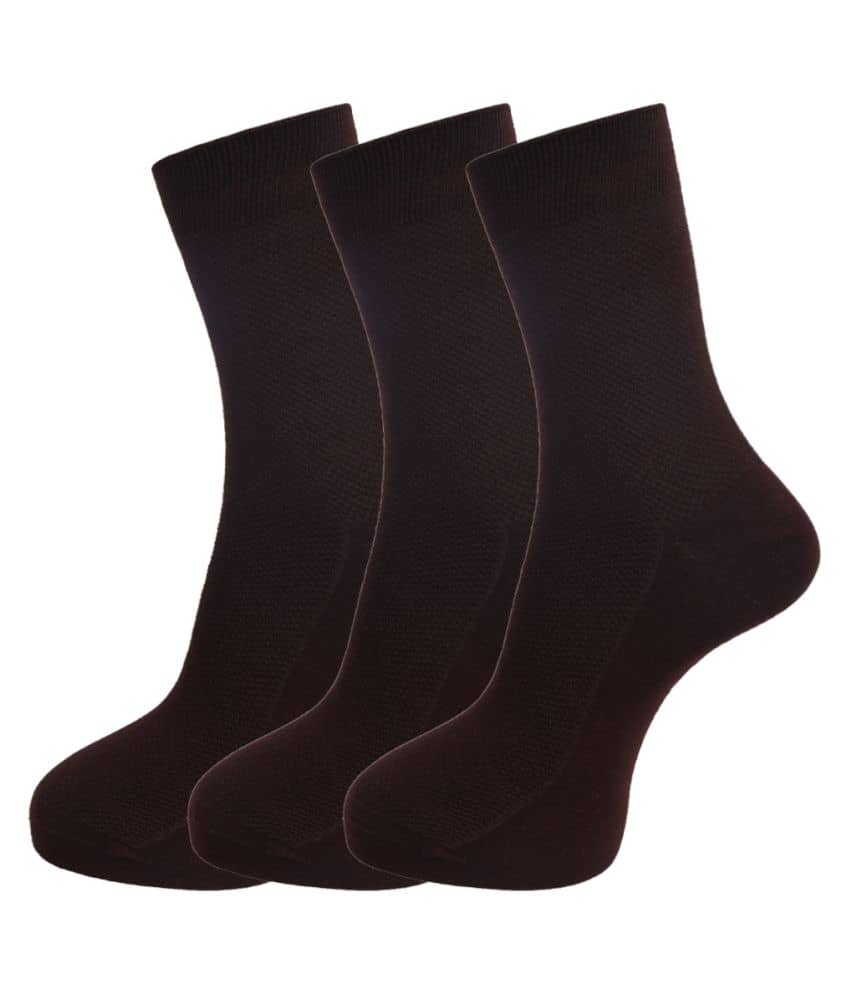 Dollar Socks Brown Casual Mid Length Socks Pack of 3 - Socks | Buy online on ZillyBuy