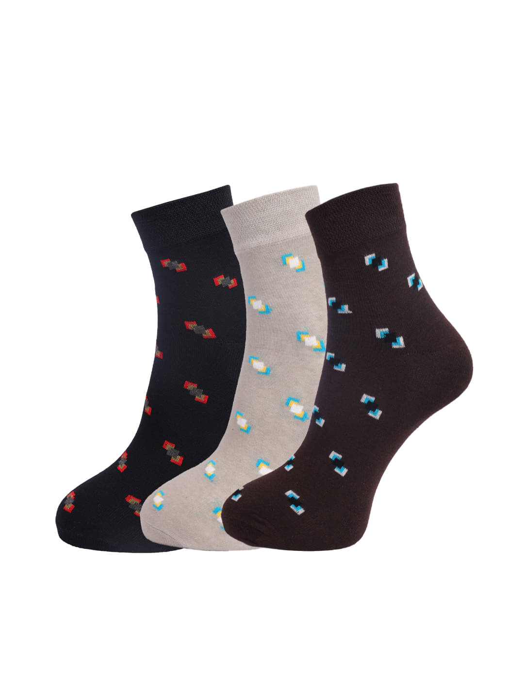 Dollar Socks Multi Casual Ankle Length Socks Pack of 3 Dollar Socks Multi Casual Ankle Length Socks Pack of 3