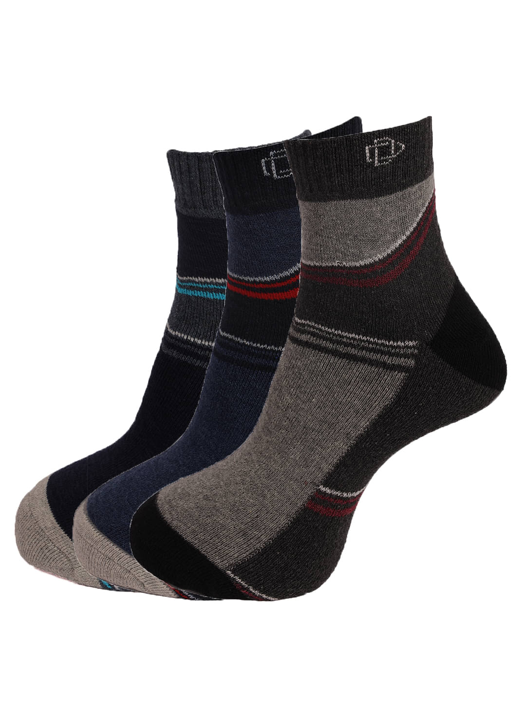 Dollar Socks Multi Casual Ankle Length Socks Pack of 3     			Dollar Socks Multi Casual Ankle Length Socks Pack of 3