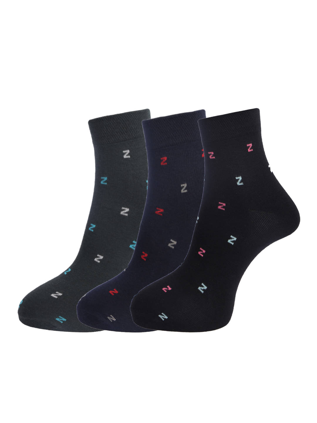 Dollar Socks Multi Casual Ankle Length Socks Pack of 3     			Dollar Socks Multi Casual Ankle Length Socks Pack of 3